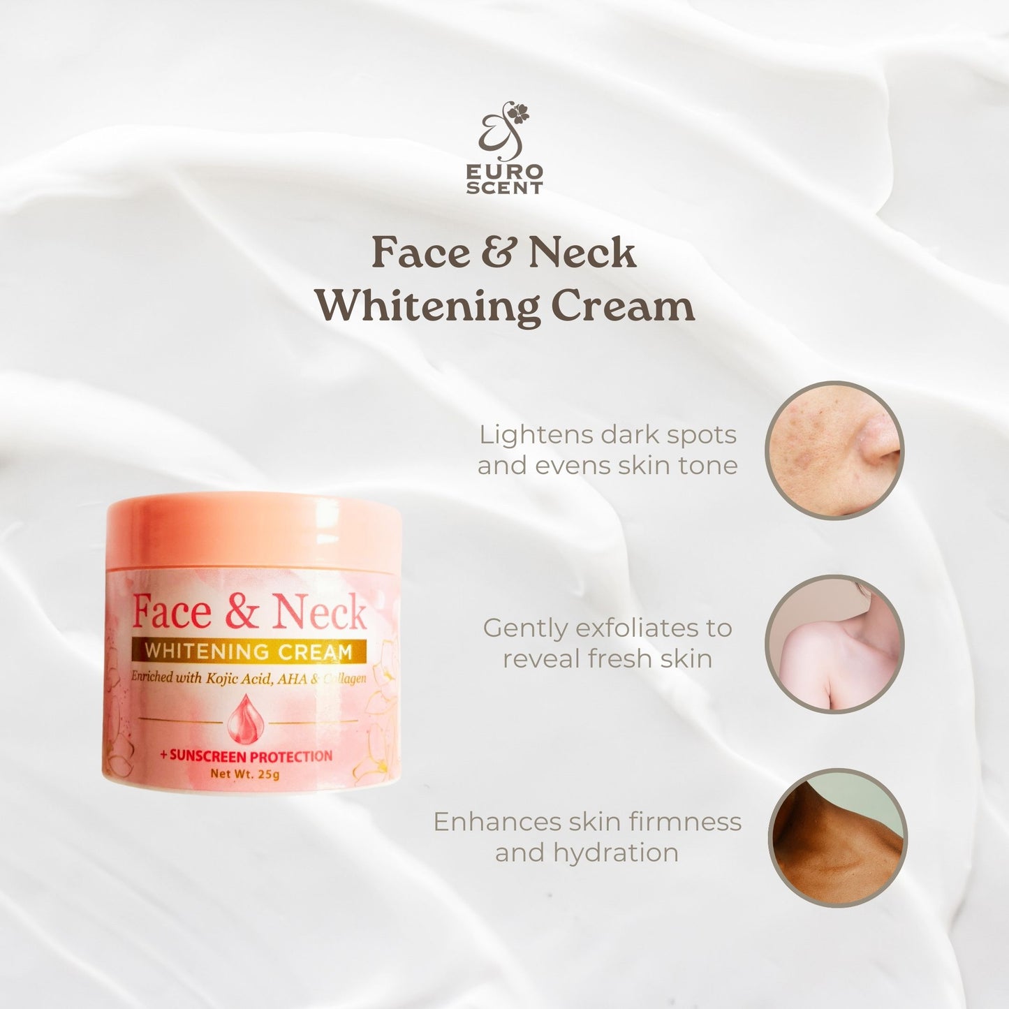 Euroscent® Face & Neck Whitening Cream Moisturizer