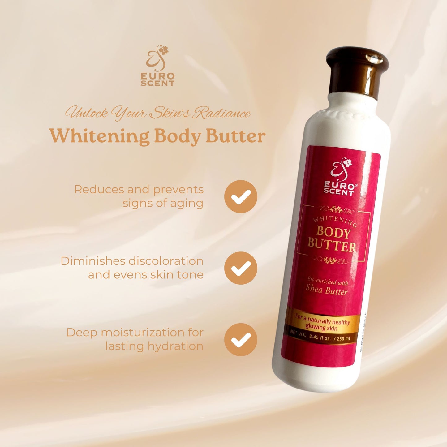 Euroscent® WHITENING BODY BUTTER LOTION