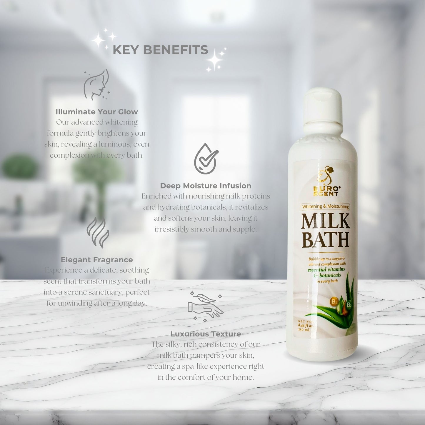 Euroscent® Whitening & Moisturizing Milk Bath