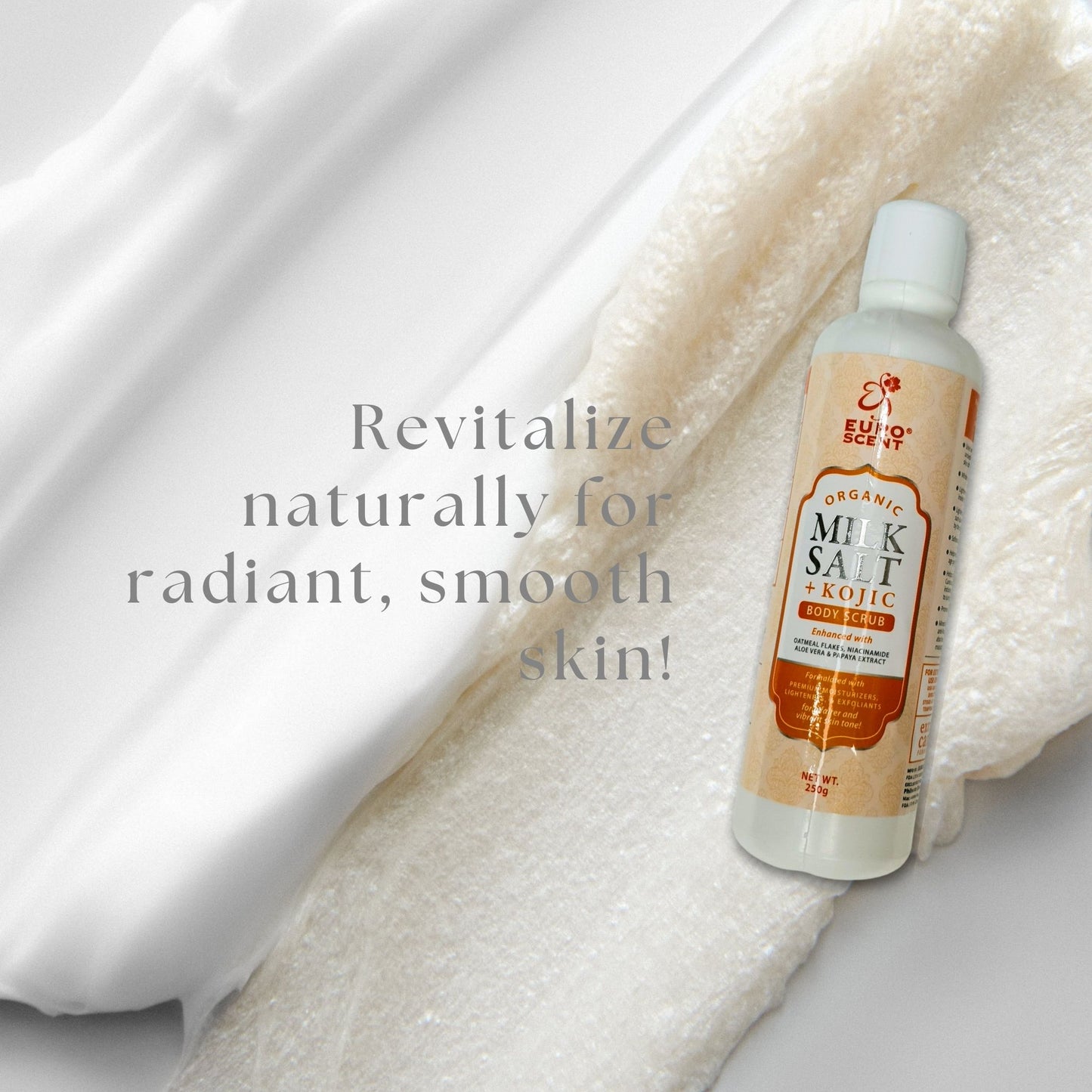 Euroscent® Milk Salt + Kojic Organic Body Scrub