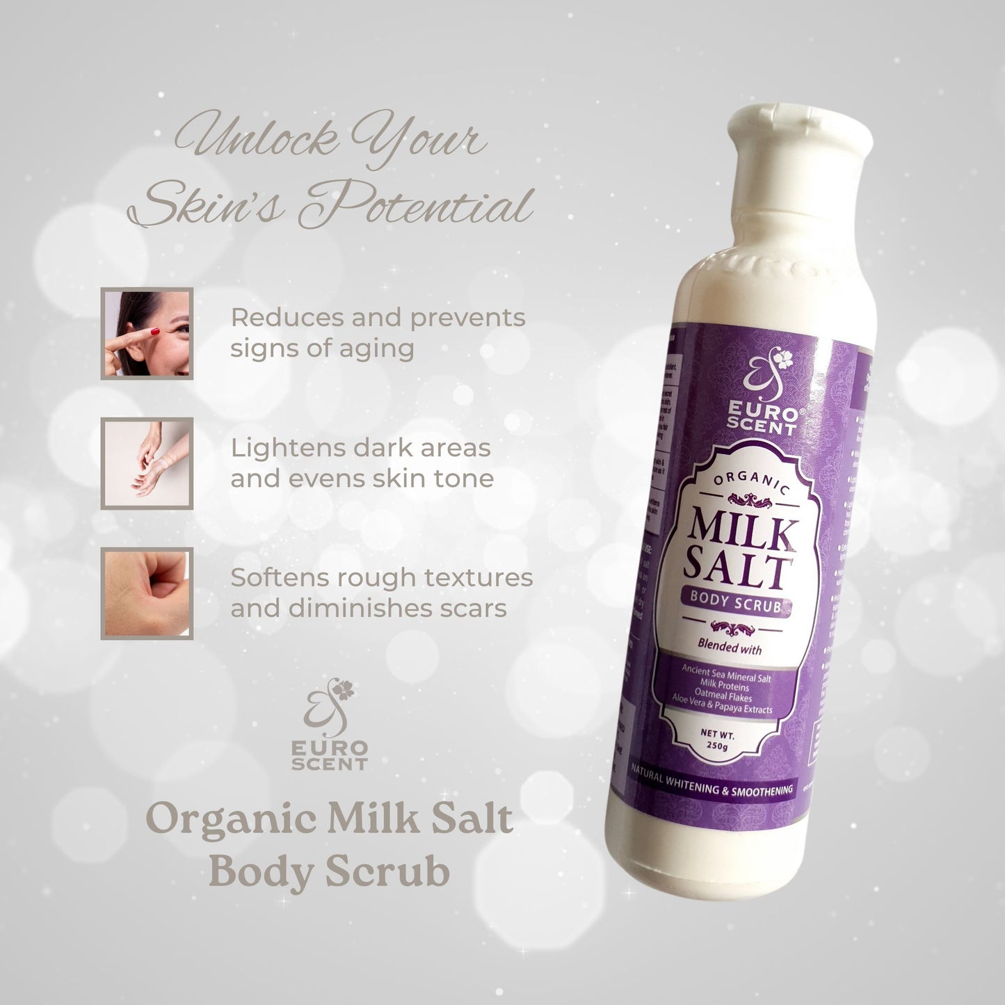 Euroscent® Organic Milk Salt Body Scrub